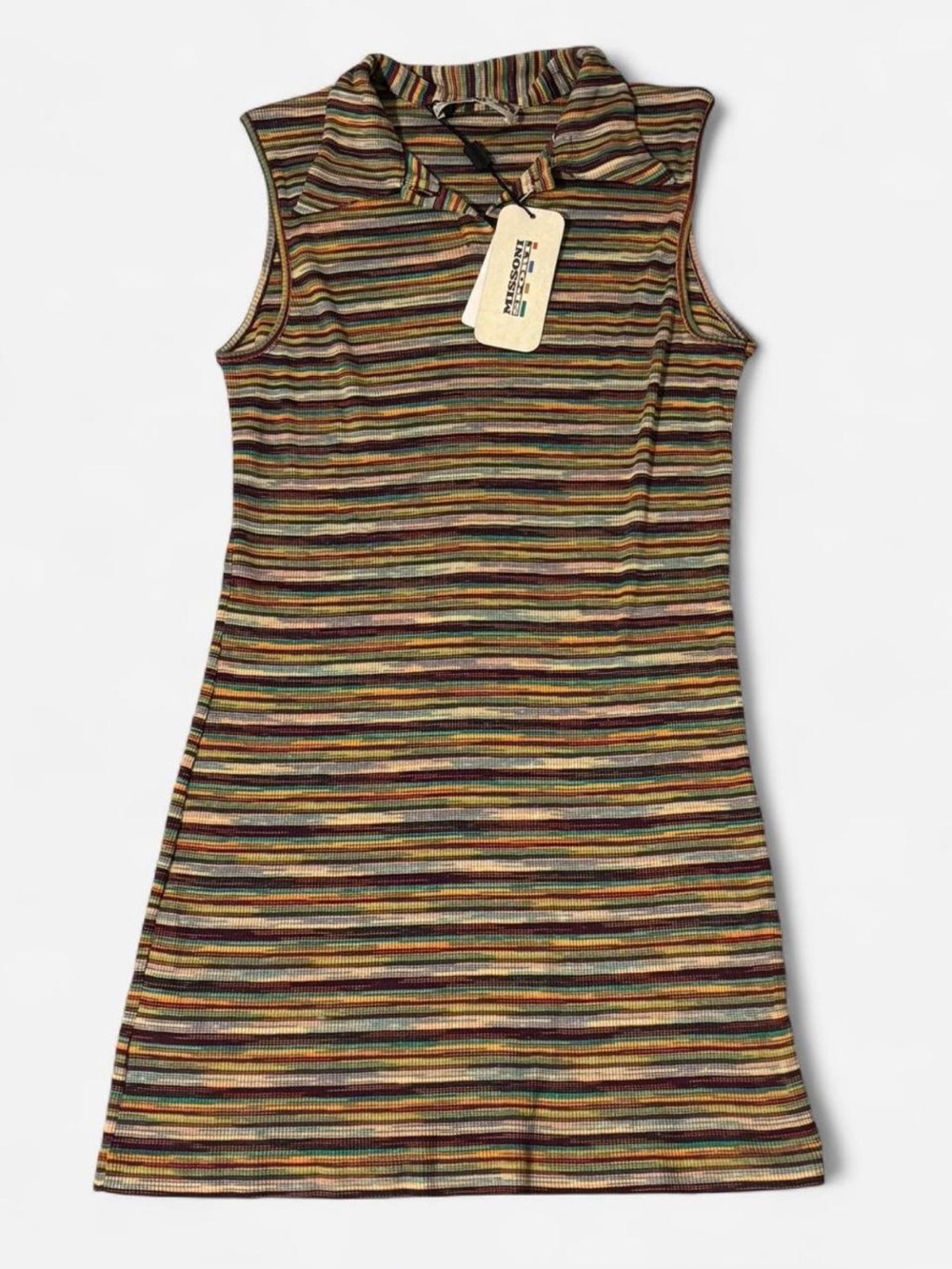 Missoni Sport Multicolor Knit Collared Mini Dress NWT